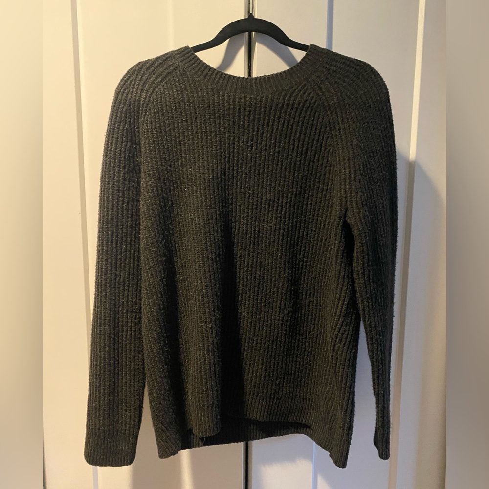 bp Charcoal Black Ribbed Knit Sweater